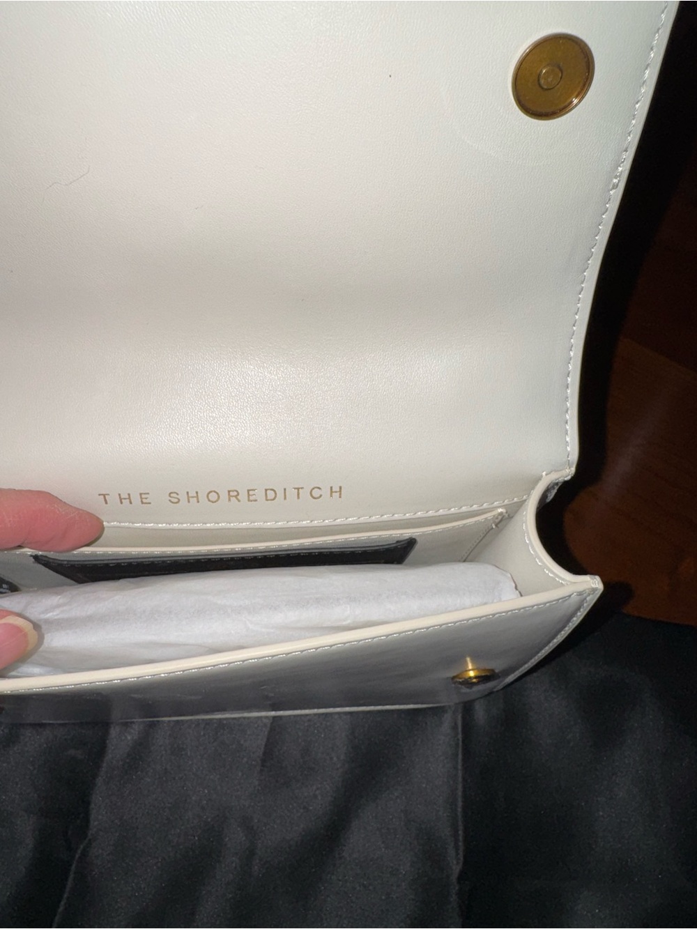 Kurt Geiger London Small Shoreditch Large Bow - NWT embellished Cream Patent - Picture 8 of 12